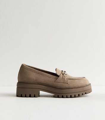 Light Brown Platform Faux Suede Loafer