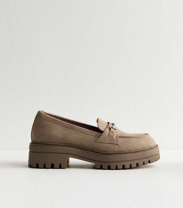 Light Brown Platform Faux Suede Loafer