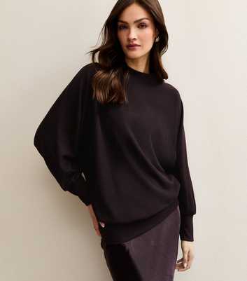 Tall Dark Purple Batwing Jumper