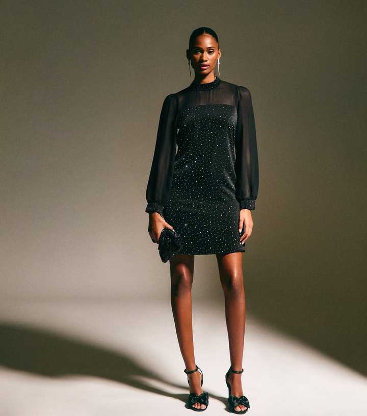 lucina embellished stretch-mesh mini dress dupe Lucina Dress