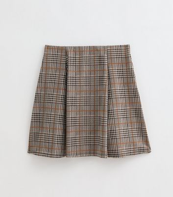 ★DIMANCHE★ Check Pleats Mini Skirt cool grey KAREN MILLEN Tailored Check Pleated Mini Skirt in Multi