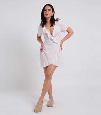 Urban Bliss Light Purple Frill Trim Mini Tea Dress