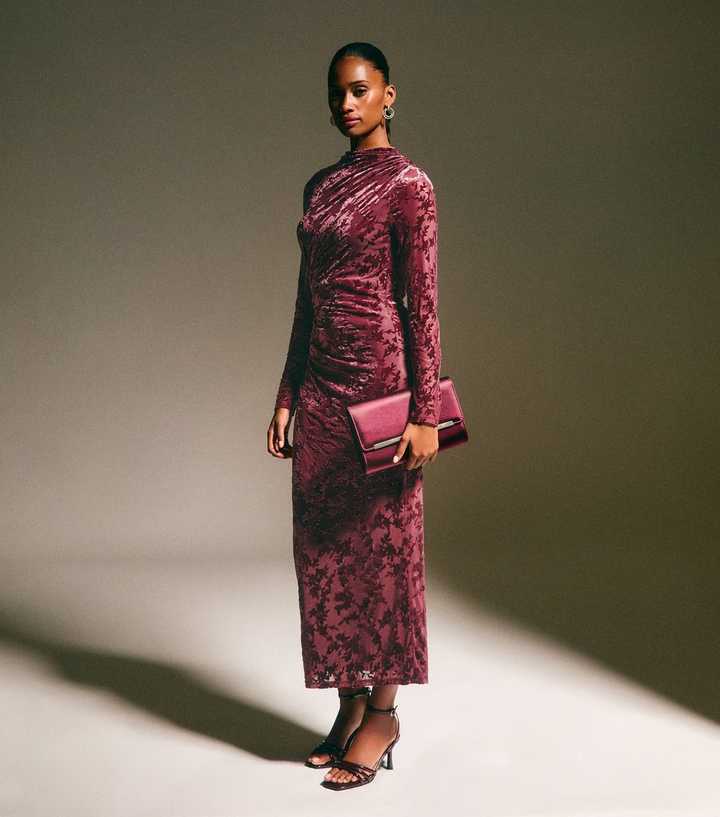 chinese dress ladies Baltic Born Womens Katinka Wrap Maxi Dress | Burgundy Multi Floral main image 1