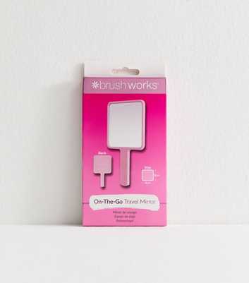 Brushworks Pink On-The-Go Travel Mirror