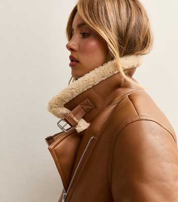 Tan Faux Shearling Jacket