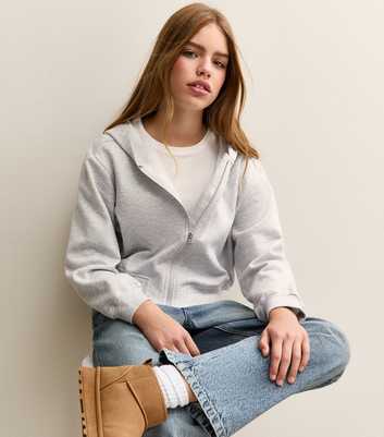 Girls Grey Zip Through Hoodie