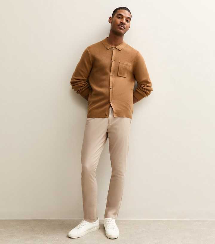 Stone Slim Chino Trousers