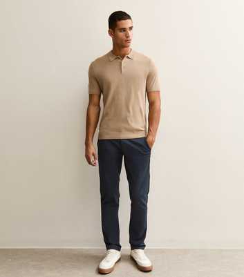 Navy Slim Chino Trousers