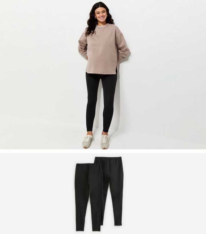 Maternity Pack Of 2 Black Leggings