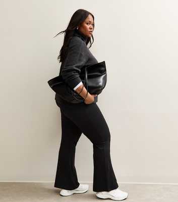 Curves Black Kick Flare Leggings