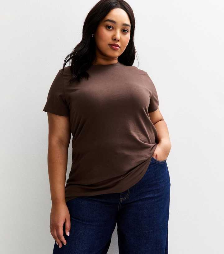 6609 Brown Crew Neck T-Shirt main image 0