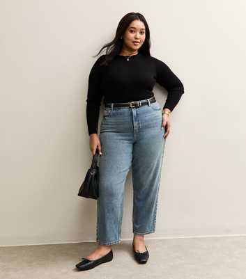 Curves Blue Mom Jeans