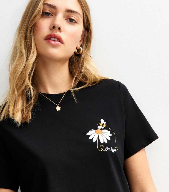Black Bee Happy Relaxed T-Shirt