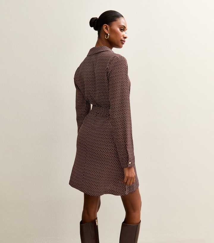 open lace back dress Annie Retro Polka Dot Dress in Purple/Black