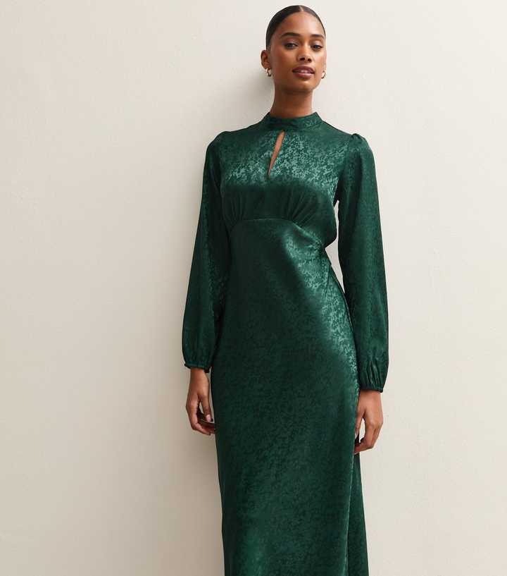 sachin and babi light blue dress Emerald Green Rib Knit Midi Dress main image 0