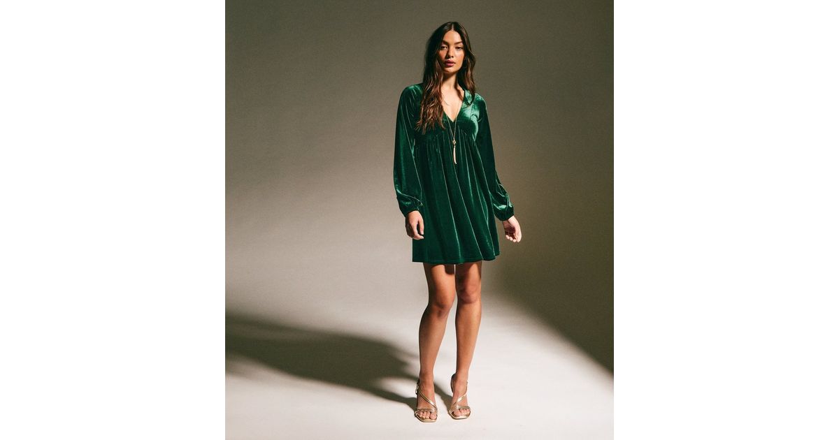 velvet high waist shirt smock dress Nicoletta NC1084