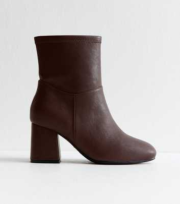 Extra Wide Fit Dark Burgundy Faux Leather Sock Ankle