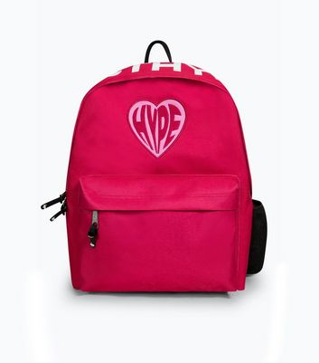 Hype Pink Applique Heart Backpack