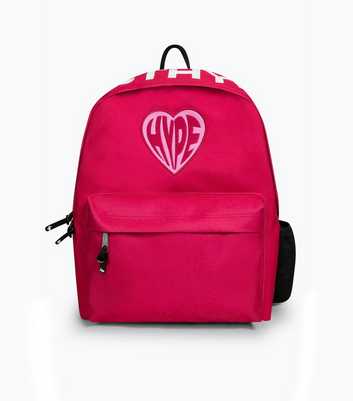 Hype Pink Applique Heart Backpack