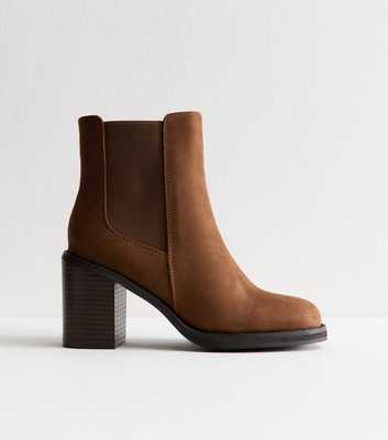 Tan Faux Suede Chelsea Ankle Boots