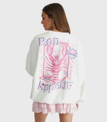 Skinnydip White Bon Appetit Sweatshirt