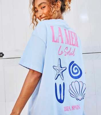Skinnydip Blue La Mer Printed T-Shirt