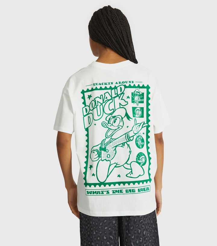 Skinnydip White Donald Duck Poster Print T-Shirt