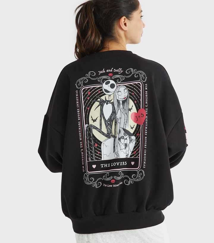 Skinnydip Black Nightmare Before Christmas Lovers Sweatshirt