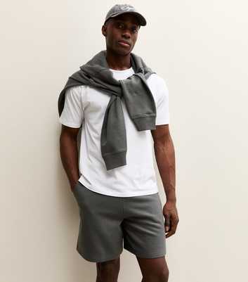 Dark Grey Regular Drawstring Shorts
