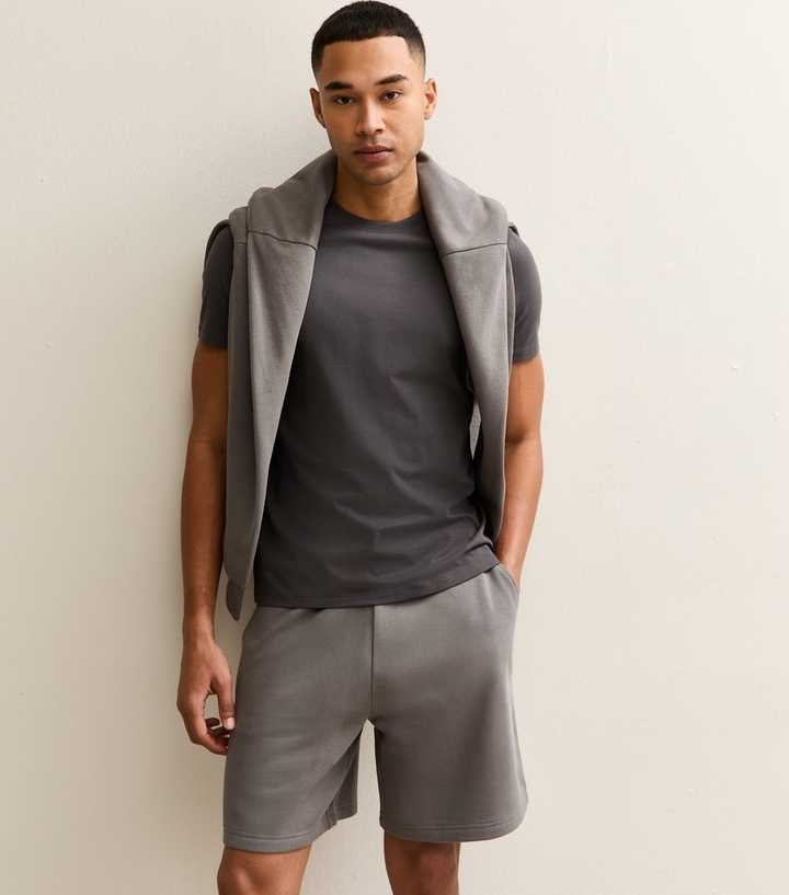 Mid Grey Regular Drawstring Shorts