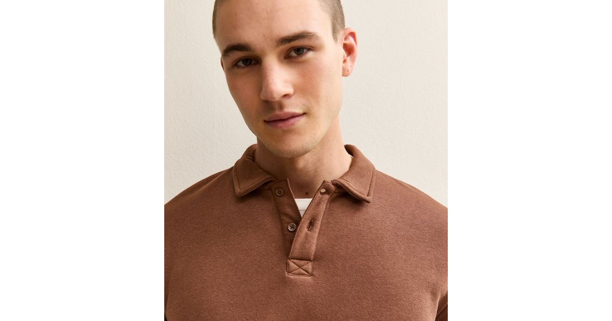Rust Rugby Polo Relaxed Sweatshirt | New Look
