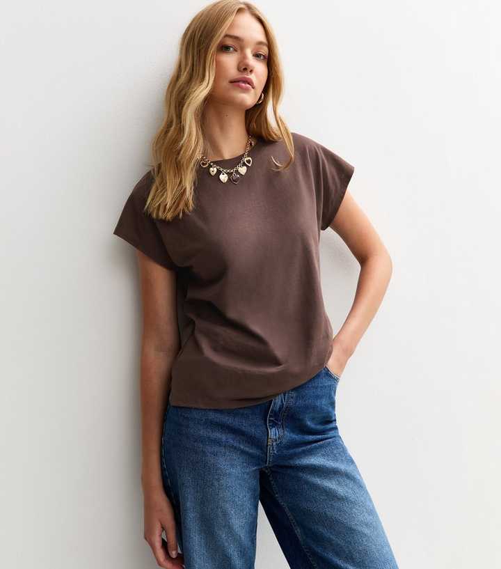 Brown Grown On Sleeve T-Shirt