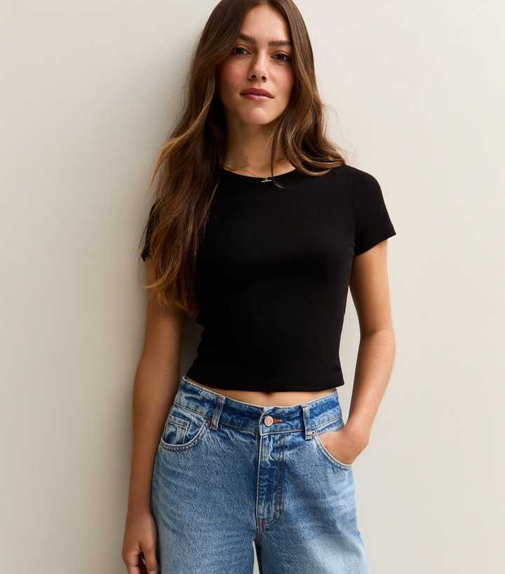 Petite Black Short Sleeve T-Shirt
