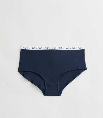 Navy Ribbed Boxer Shorts