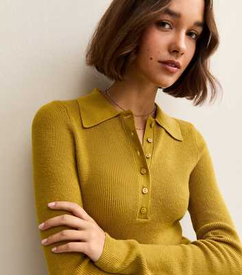 Mid Green Lightweight Button Up Polo Top