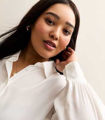Curves White Long Sleeve Shirt