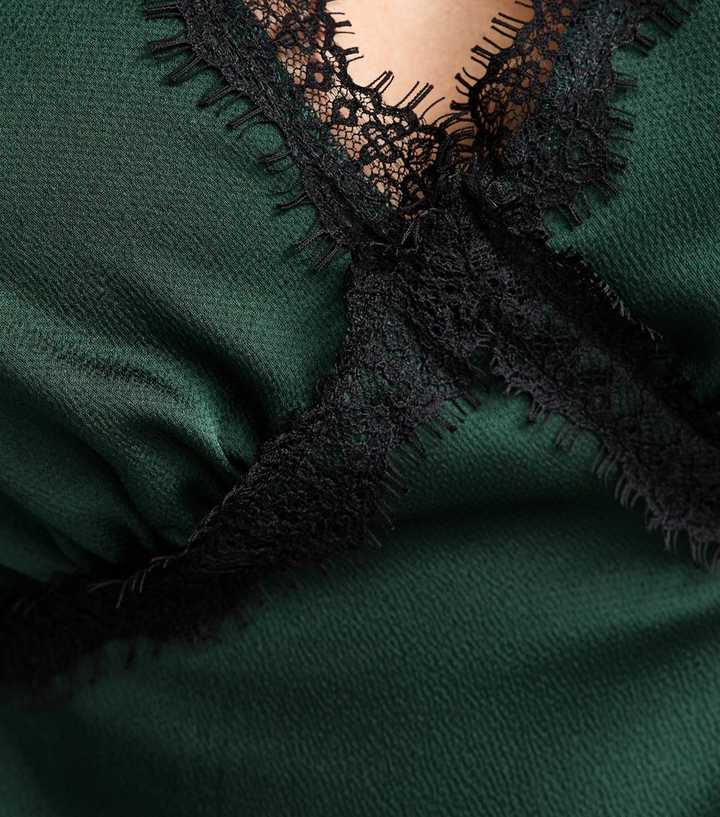 chinese dress ladies Portia Lace Skater Mini Dress Green