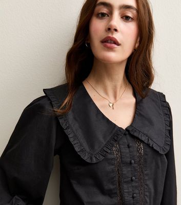 トップス babylclub Charmy collar top (black) Tifa Crop Top – Hell Bunny