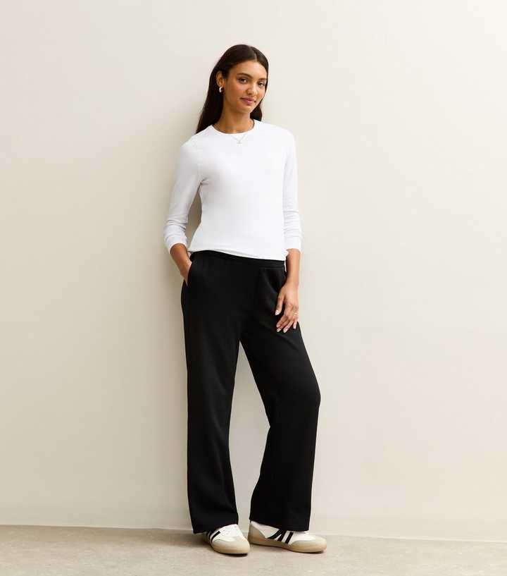 Maternity Black Wide Leg Joggers