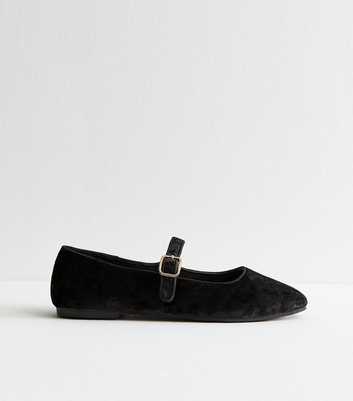 Black Velvet Mary Jane Shoes