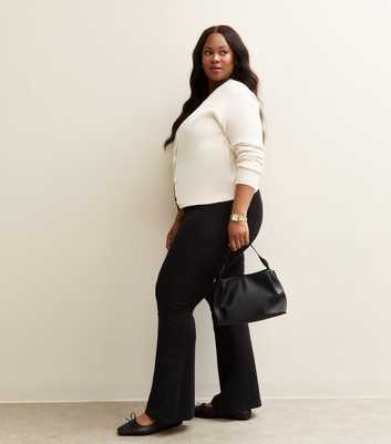 Curves Black Kick Flare Leggings