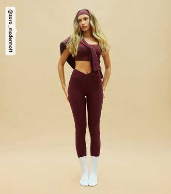 Rise by Zara McDermott Burgundy Square Neck Crop Top