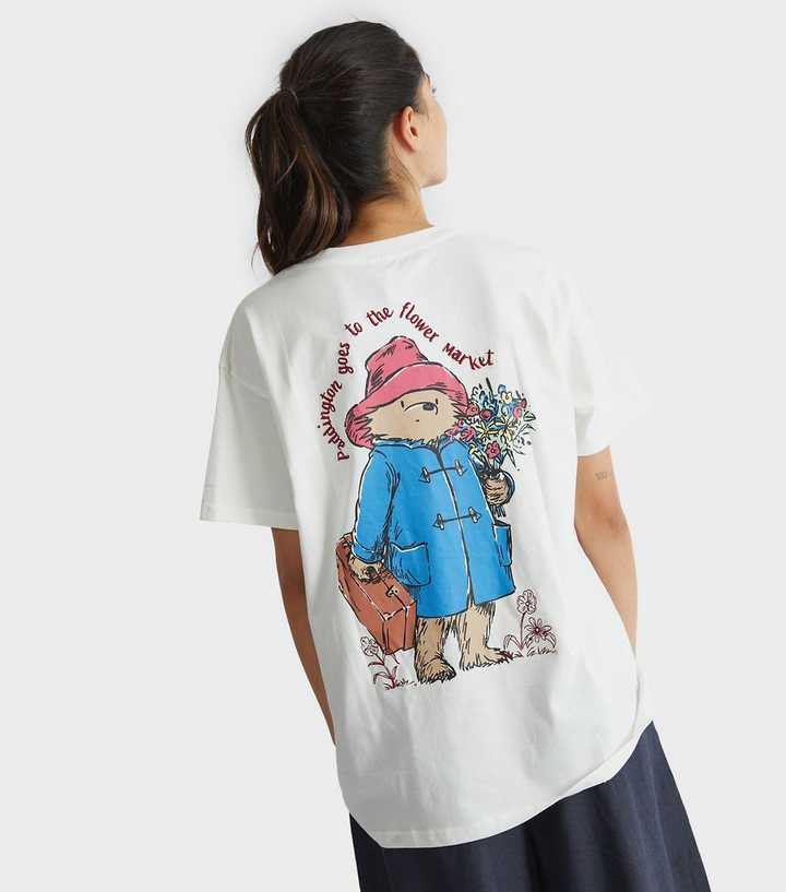 Skinnydip White Paddington Bear Flower Print T-Shirt