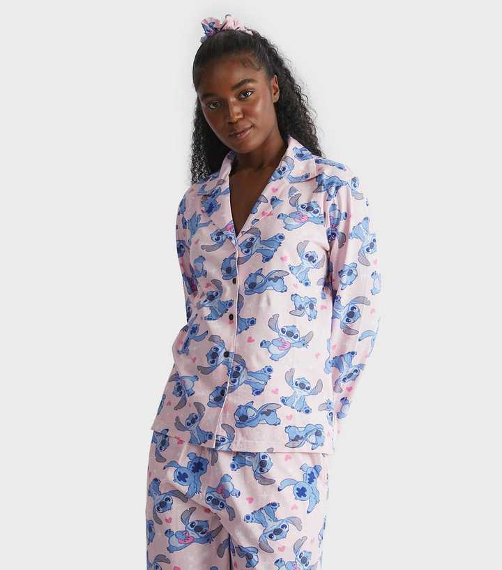 Skinnydip Light Pink Disney Stitch Print Pyjama Set