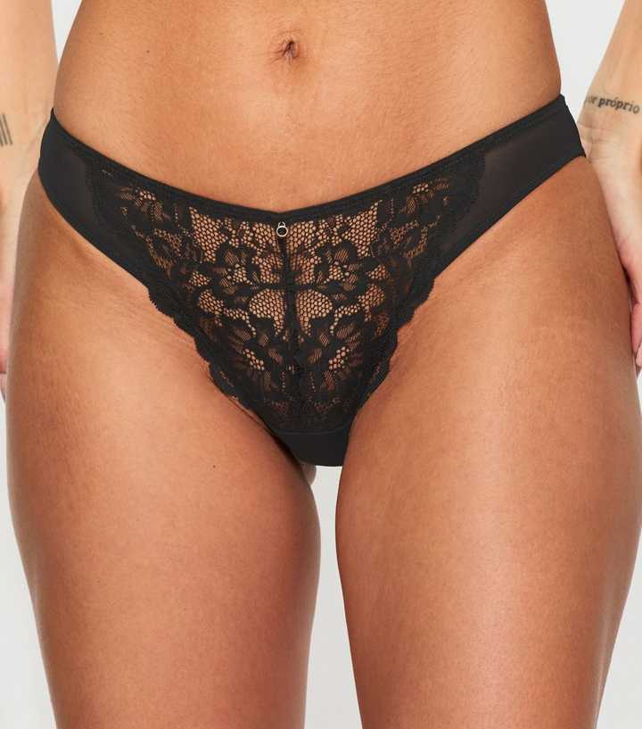 Ann Summers Black Lace Brazilian Briefs