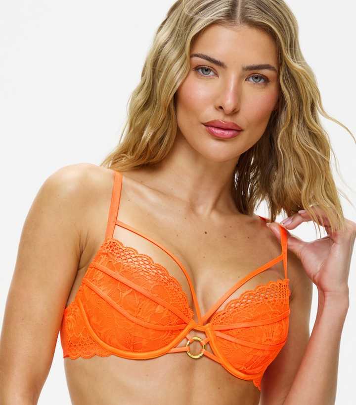 Ann Summers Orange Compelling Plunge Strappy Bra