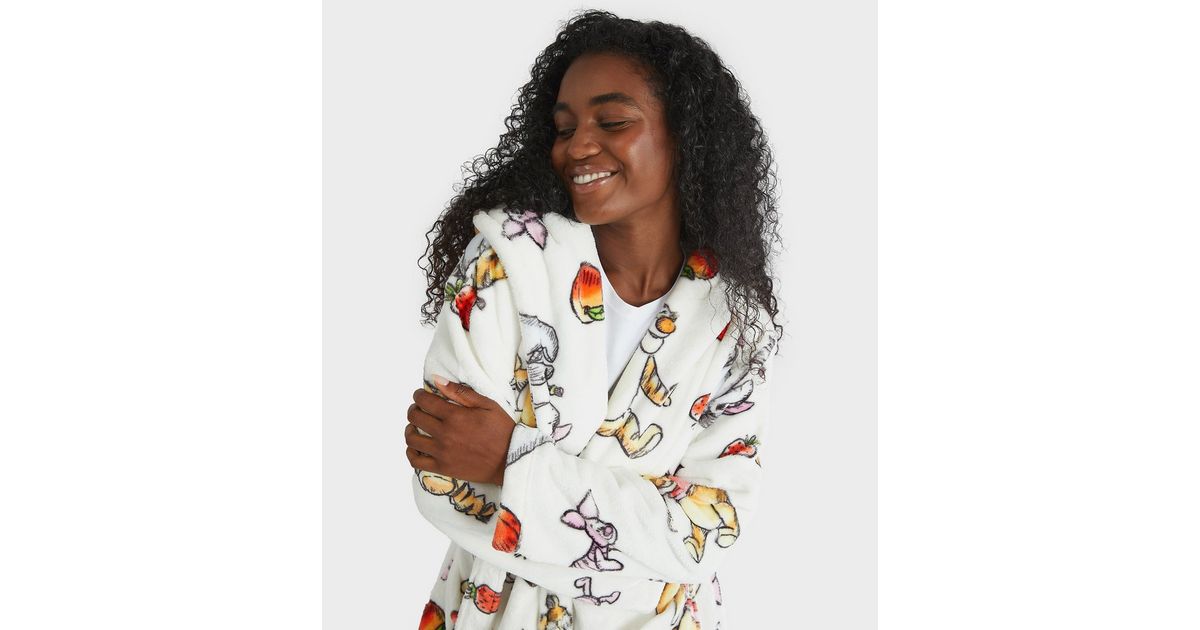 Skinnydip White Disney Winnie the Pooh Fruit Dressing Gown | New Look