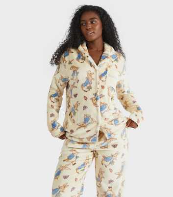 Skinnydip White Peter Rabbit Fleece Pyjama Set