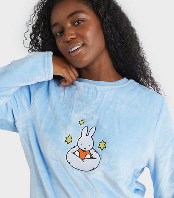 Skinnydip Light Blue Miffy Cloud Fleece Pyjama Set | New Look