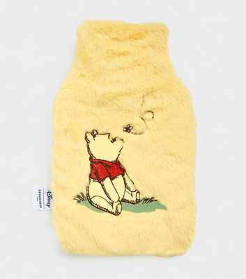 Skinnydip Light Yellow Embroidered Winnie the Pooh Hot Water Bottle